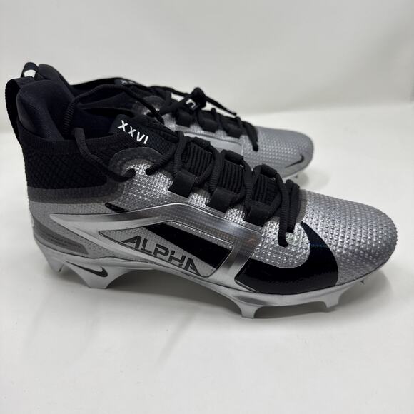 Size 7.5 Nike Saquon Barkley x Alpha Menace 4 Elite Black Metallic Silver main image 5